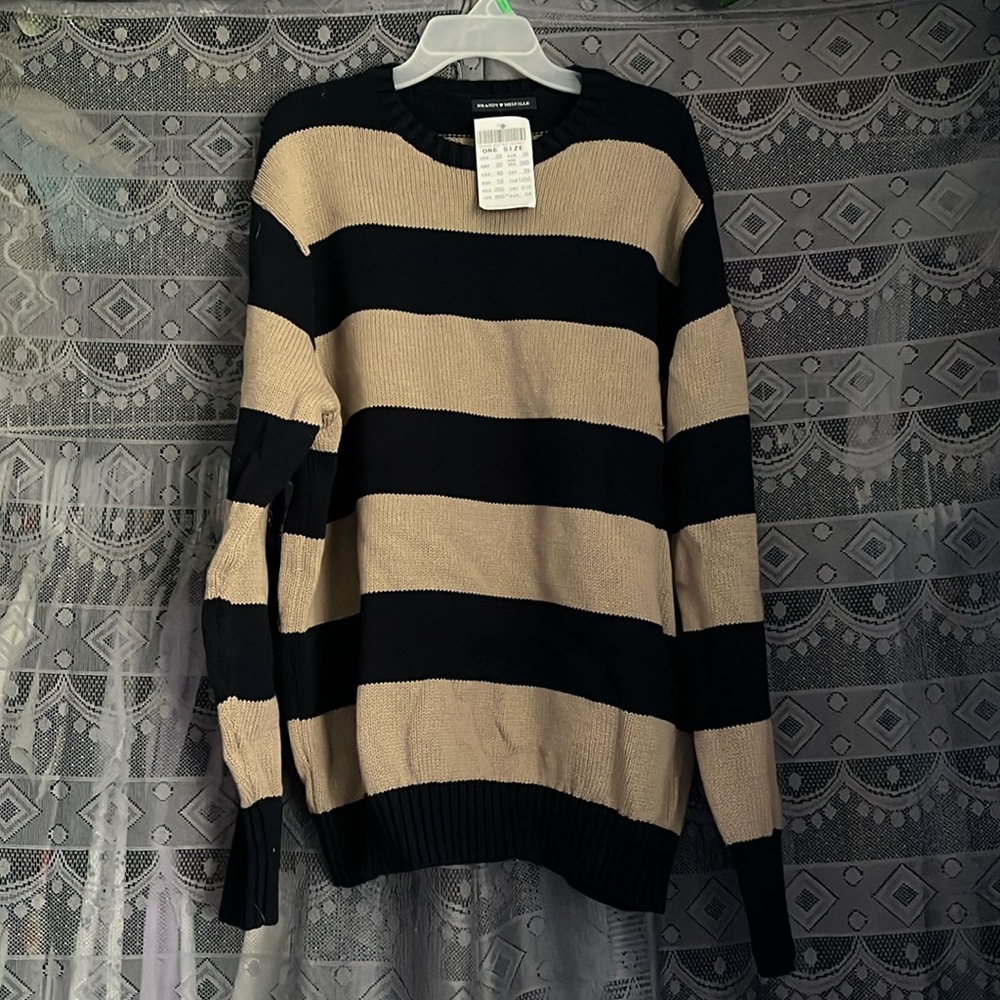 Brown and black striped sweater